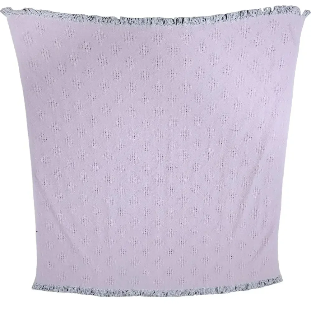 Baby Blanket Pink 36x38, Soft, High Quality Girls Baby Blanket, Fringe Trim